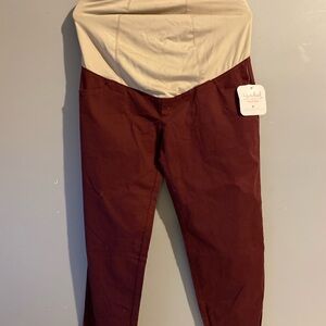 Isabel Maternity by Ingrid & Isabel Kids Leggings in Cream and Brown